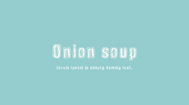 Onion soup Font