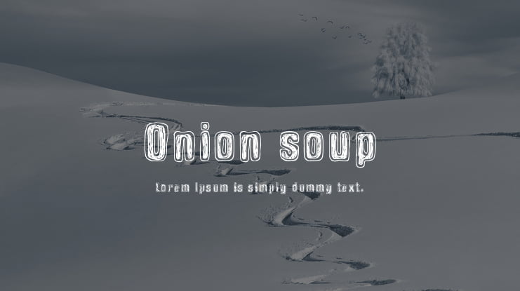 Onion soup Font