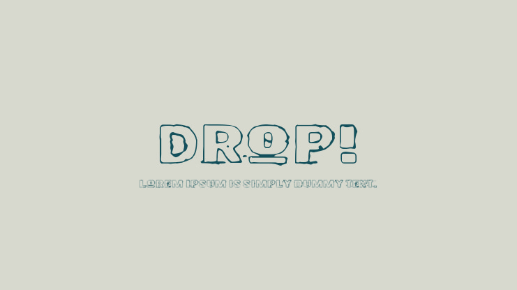 Drop! Font