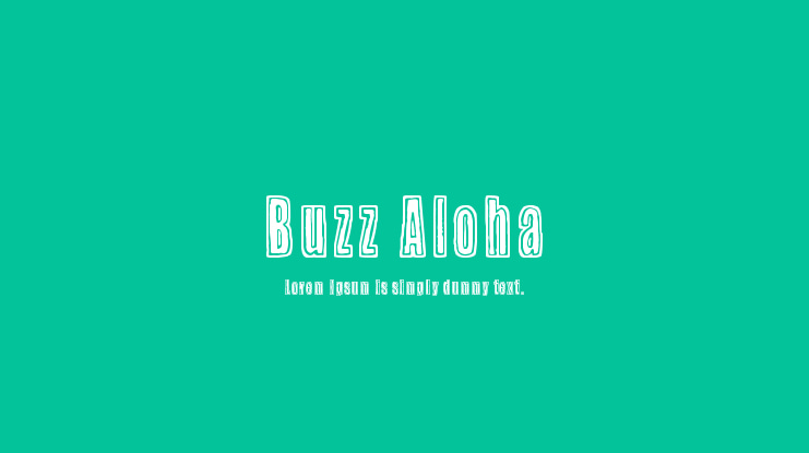 Buzz Aloha Font