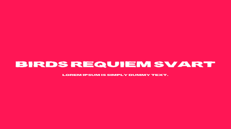 Birds Requiem Svart Font Family