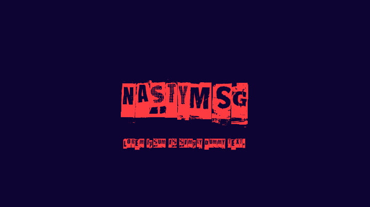 NastyMSG Font Family