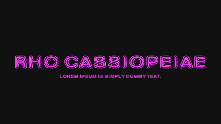 Rho Cassiopeiae Font