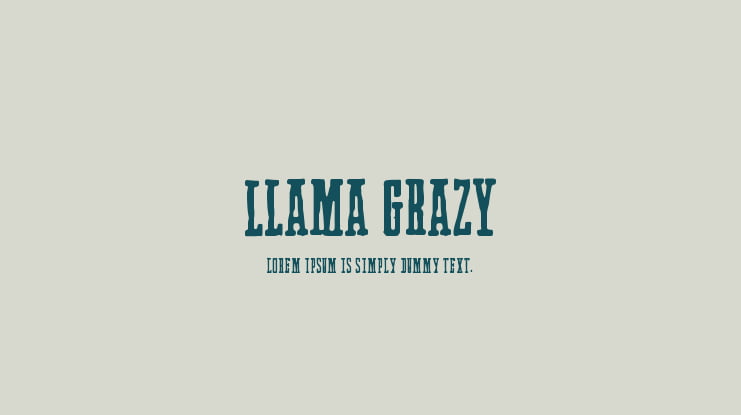 Llama Grazy Font Family