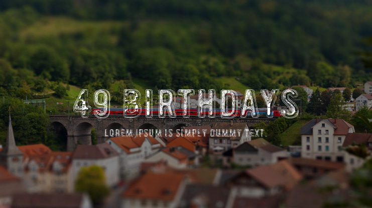 49 birthdays Font