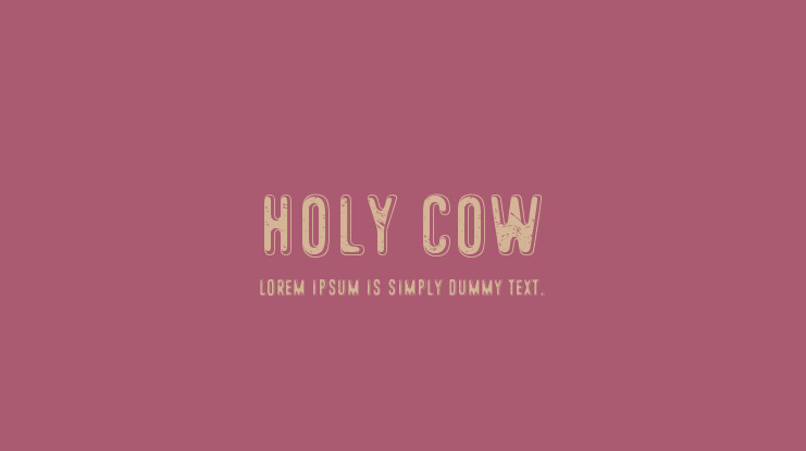Holy Cow Font