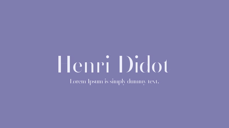Henri Didot Font