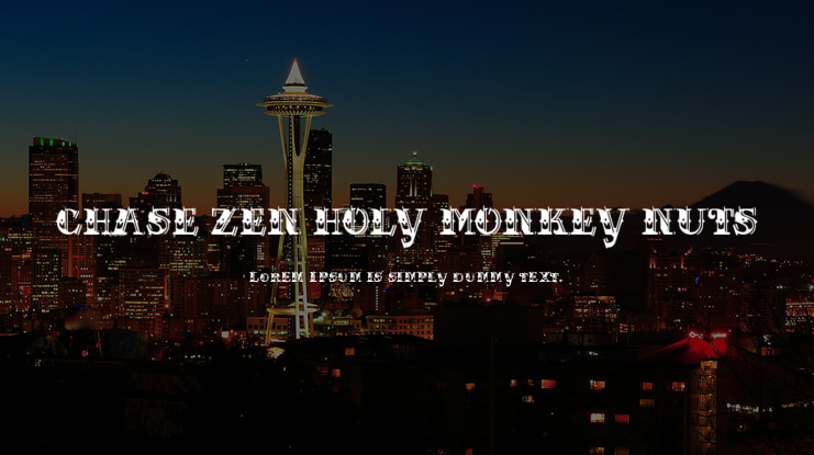 CHASE ZEN HOLY MONKEY NUTS Font