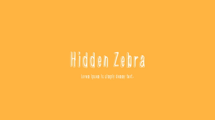 Hidden Zebra Font