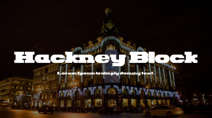 Hackney Block Font Family