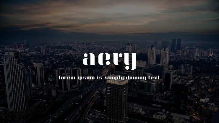 Aery Font