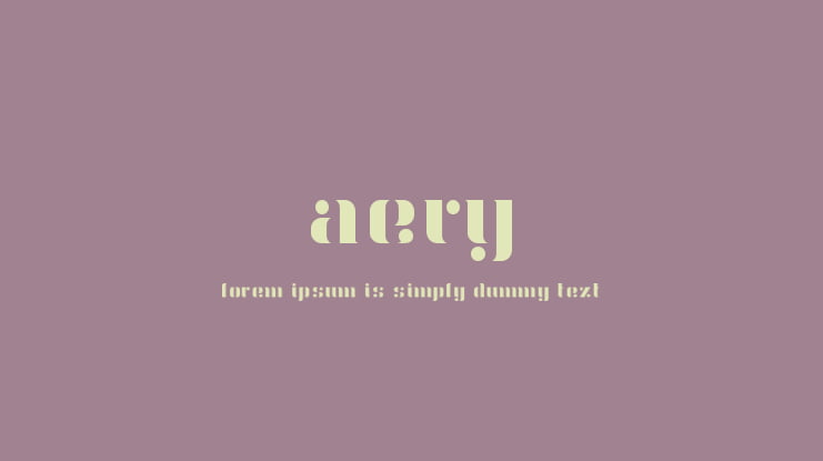 Aery Font