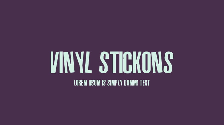 Vinyl Stickons Font