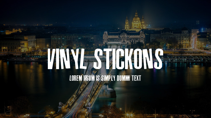 Vinyl Stickons Font
