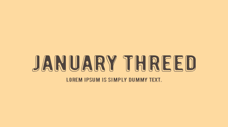 January Threed Font