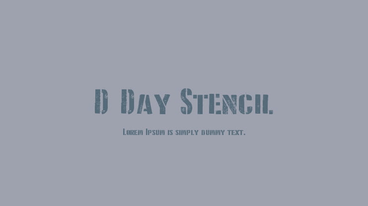 D Day Stencil Font