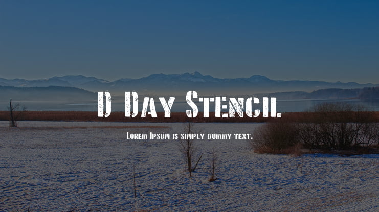 D Day Stencil Font