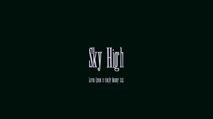 Sky High Font