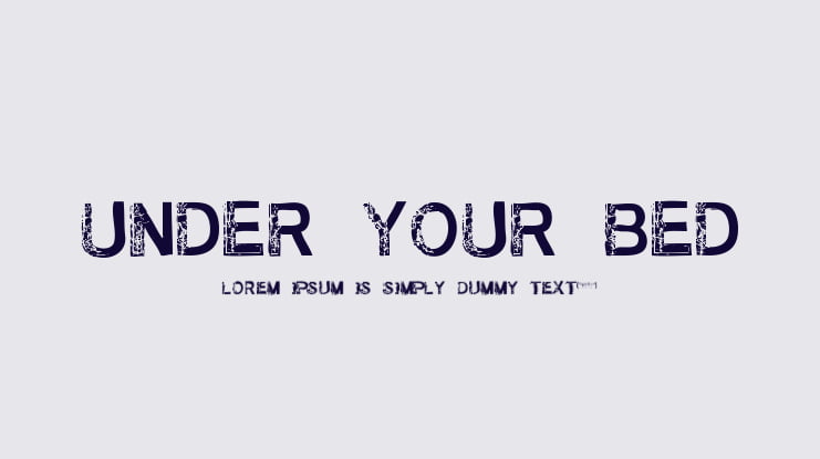 Under Your Bed Font