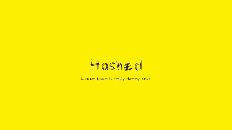 Hashed Font