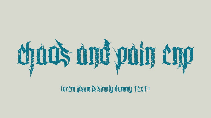 Chaos and Pain CnP Font