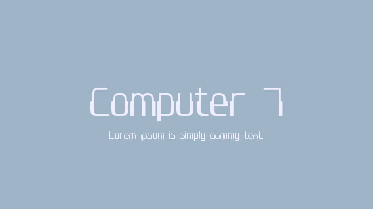 Computer 7 Font