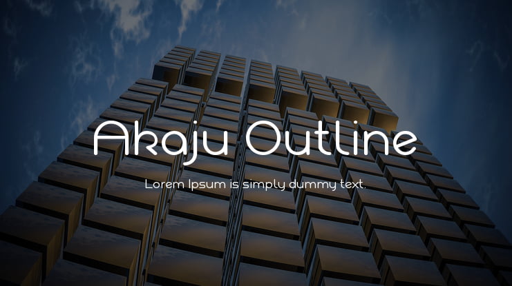 Akaju Outline Font Family