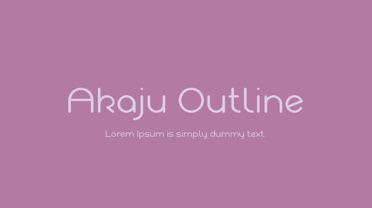 Akaju Outline Font Family