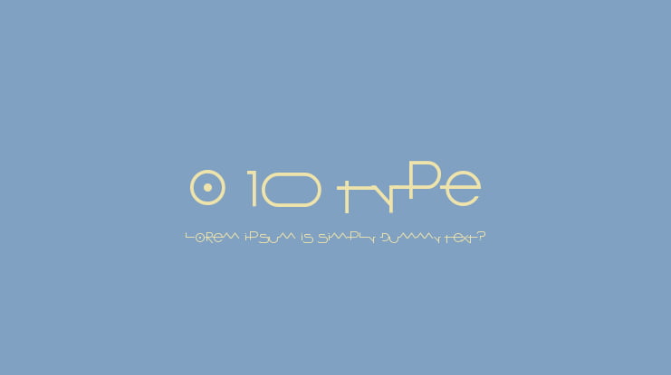 O 10 Type Font