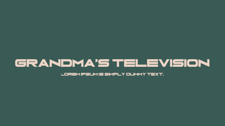 Grandma's Television Font
