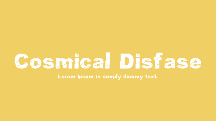 Cosmical Disfase Font