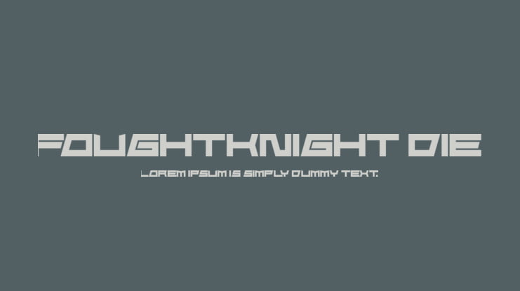 FoughtKnight Die Font
