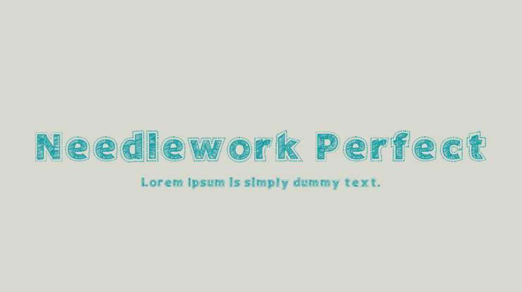 Needlework Perfect Font
