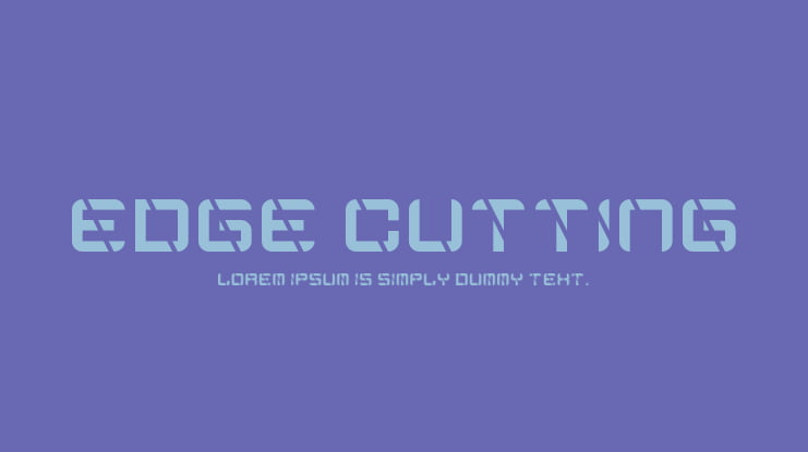 Edge Cutting Font