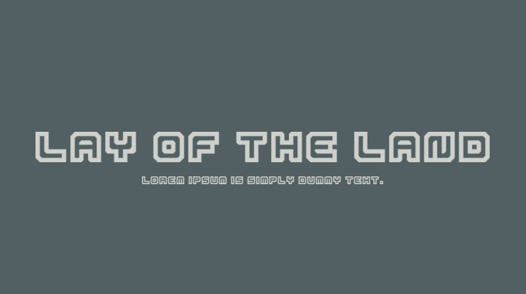 Lay Of The Land Font