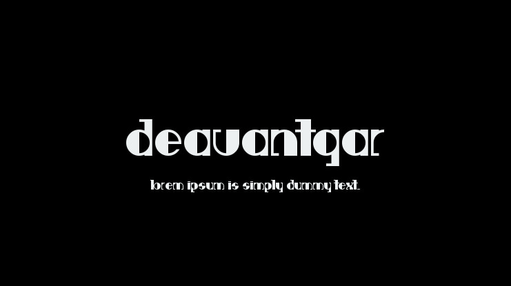 Deavantgar Font