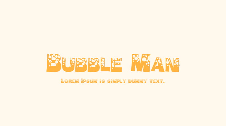 Bubble Man Font