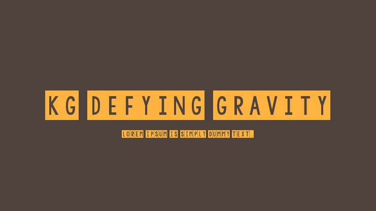 KG Defying Gravity Font Family