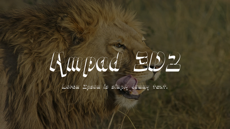 Ampad 3D2 Font Family