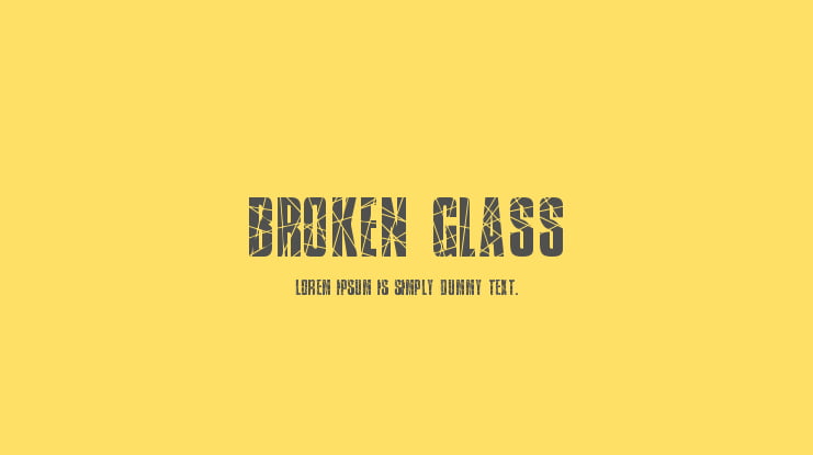 Broken Glass Font