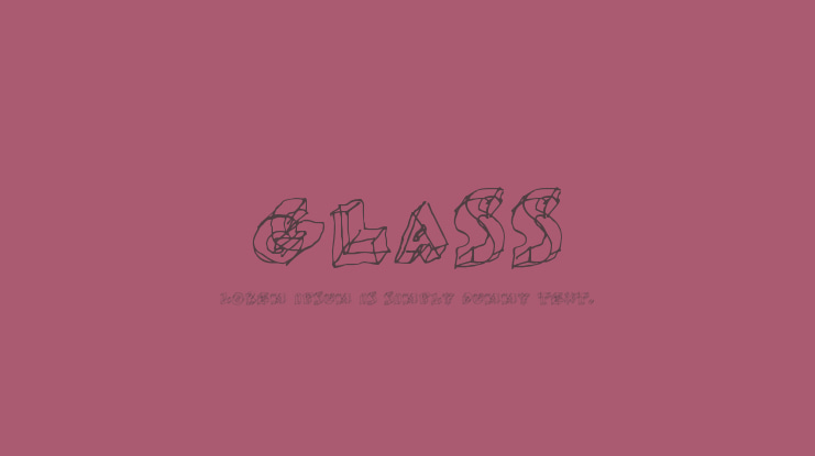 Glass Font