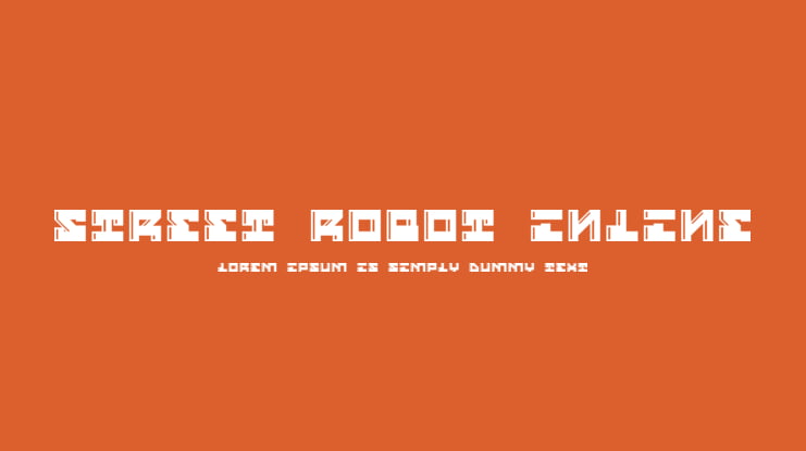 Street Robot Inline Font