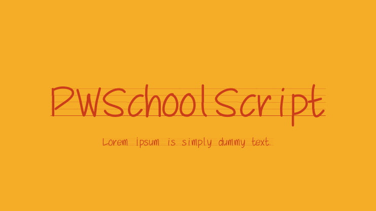 PWSchoolScript Font