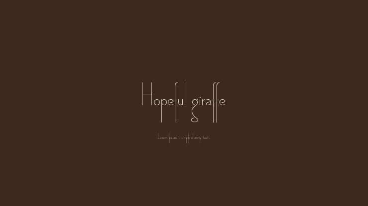 Hopeful giraffe Font
