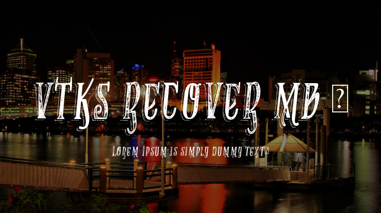 VTKS RECOVER MB 1 Font