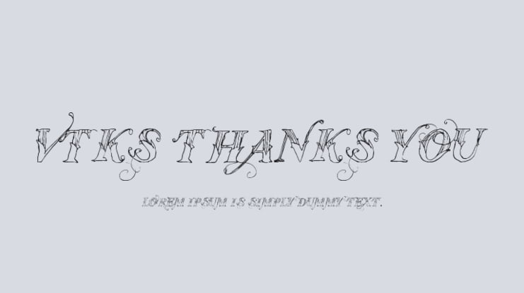 Vtks Thanks You Font