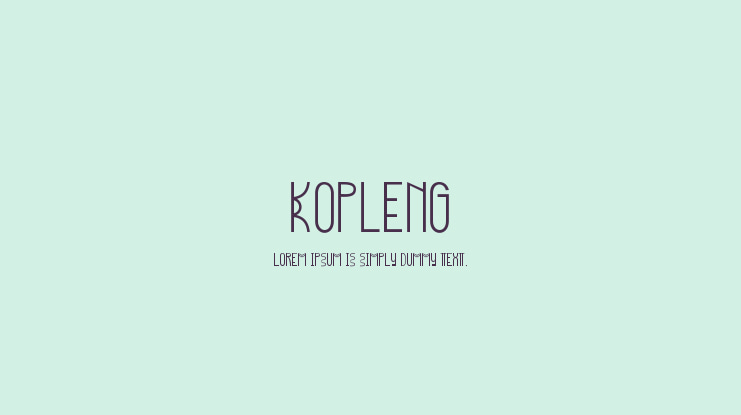 Kopleng Font