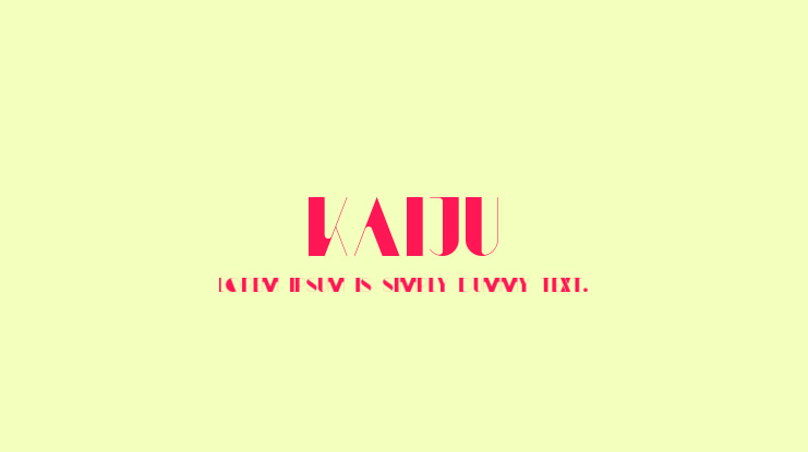 Kaiju Font Family