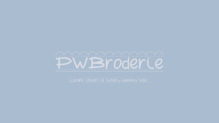 PWBroderie Font
