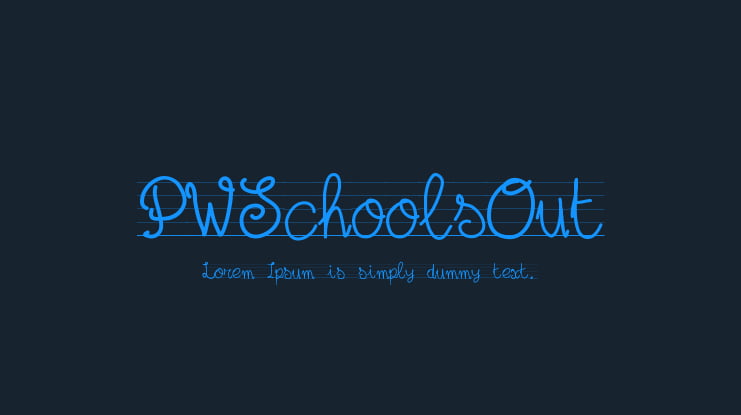 PWSchoolsOut Font